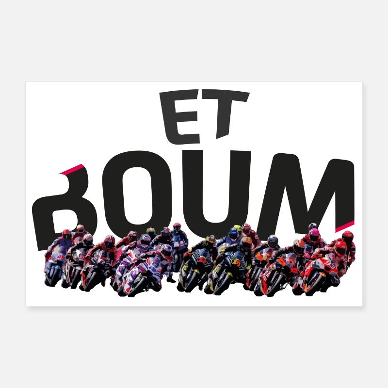 ET BOUM - Poster 30 x 20 cm - blanc