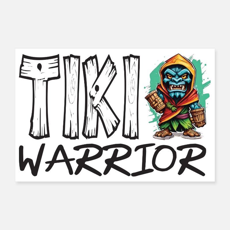 Tiki Krieger Kollektion Poster 30x20 cm