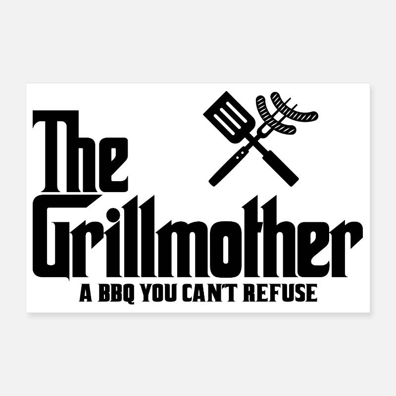 Die Grillmutter Poster 30x20 cm