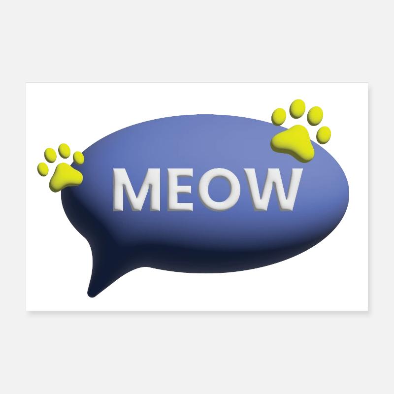 Miaou Chat Mignon Catlove 3D Poster 30 x 20 cm