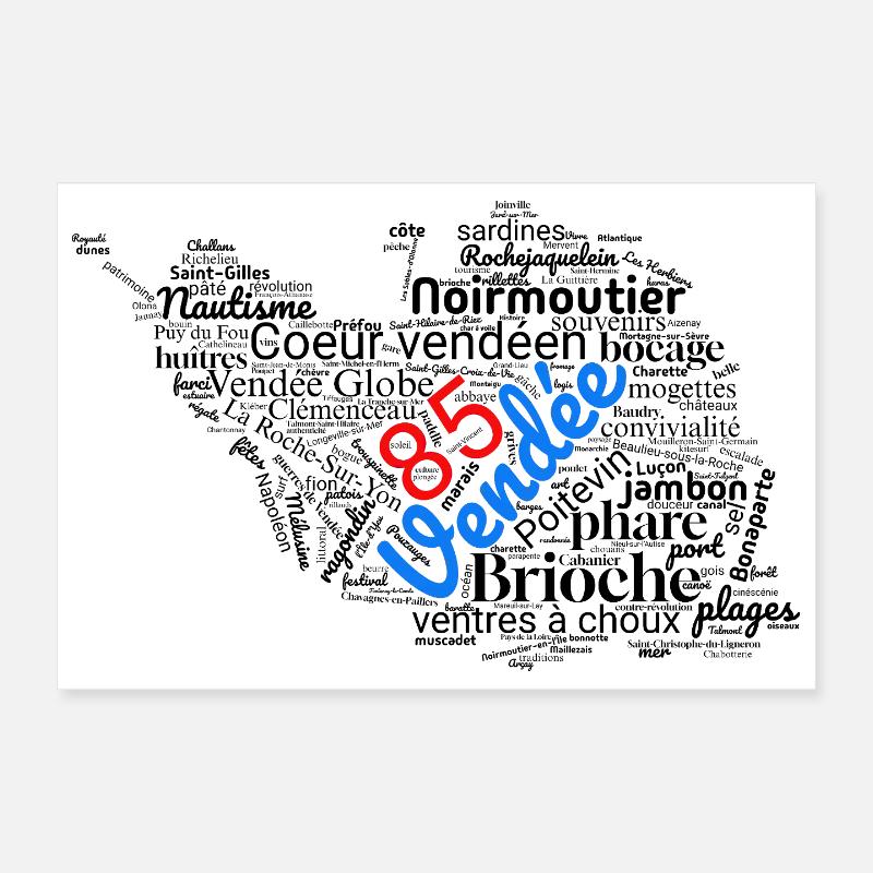 Fier d’être Vendéen – Cœur en Vendée – 85 Poster 30 x 20 cm