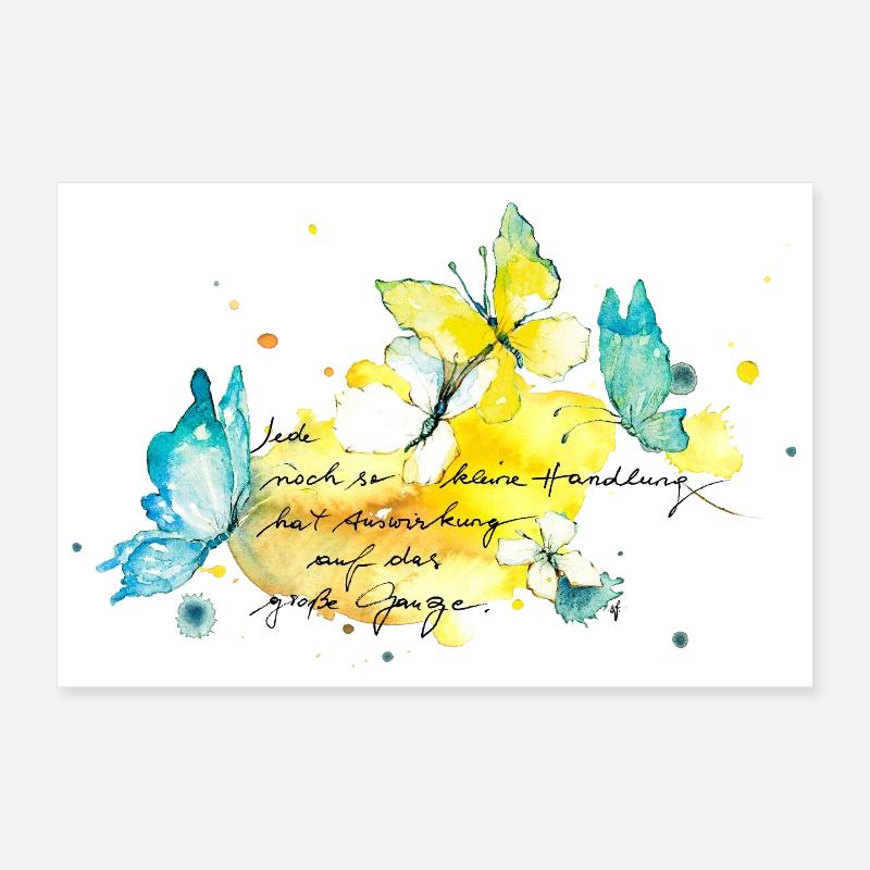 Papillons. Effets de chaque petite action Poster 30 x 20 cm
