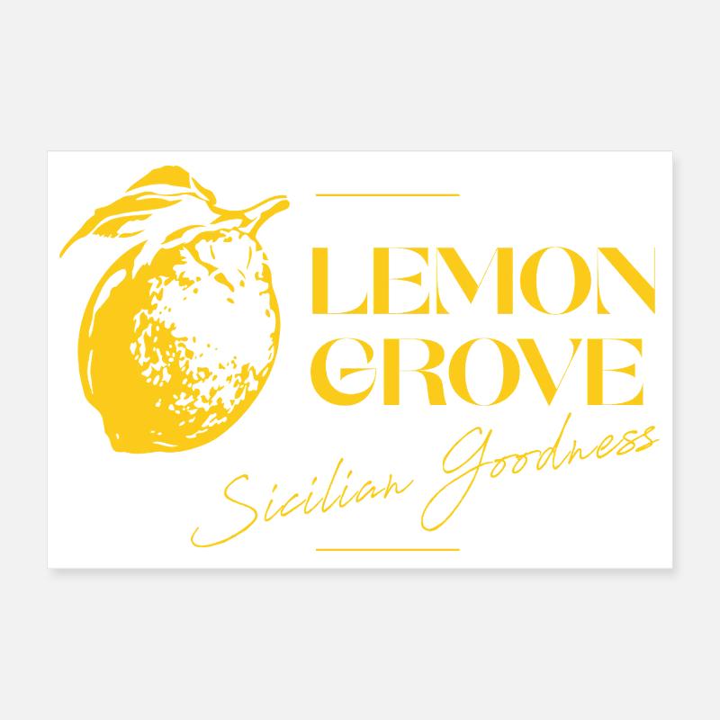 Illustration de citronnier sicilien Poster 30 x 20 cm