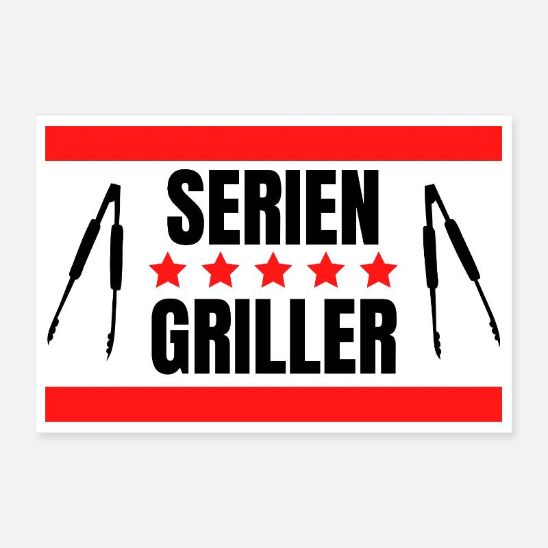 Grill Poster 12" x 8" (30x20 cm)