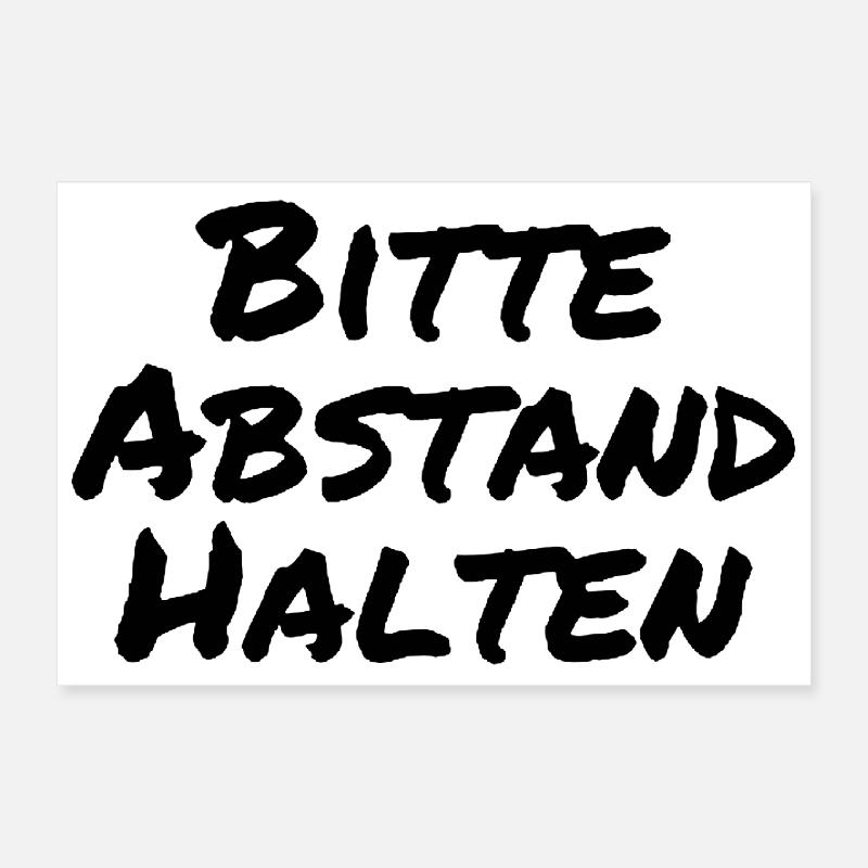 Bitte Abstand halten Poster 30x20 cm
