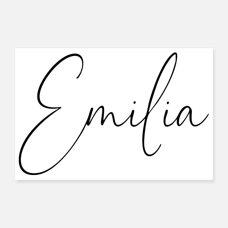 Emilia / Conception d’écriture manuscrite personnalisée Poster 30 x 20 cm