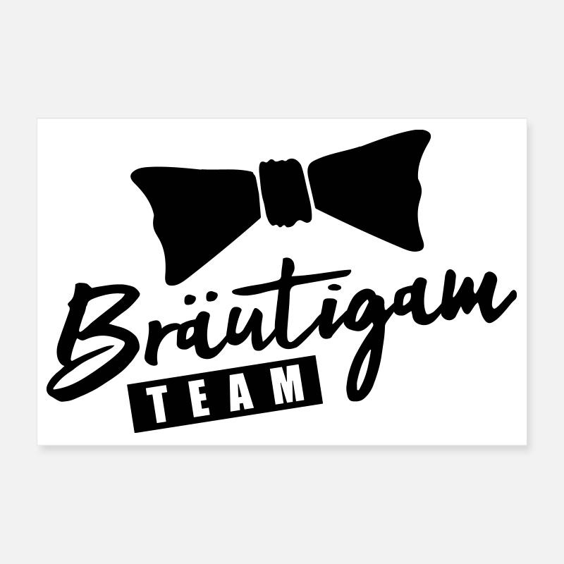 Groom Team Poster 12" x 8" (30x20 cm)