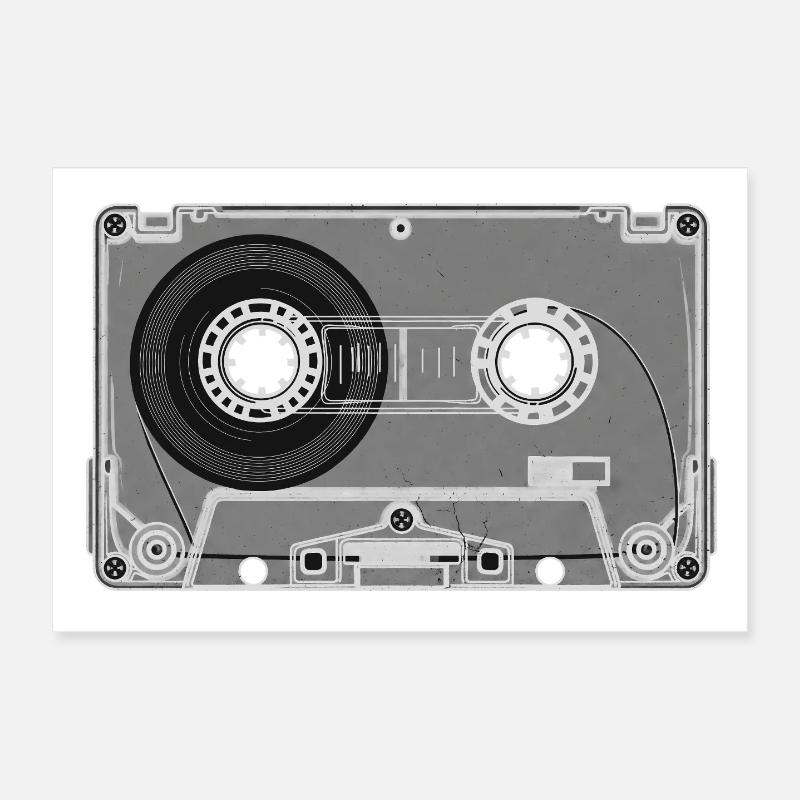Cassette Retro Print Poster 30 x 20 cm