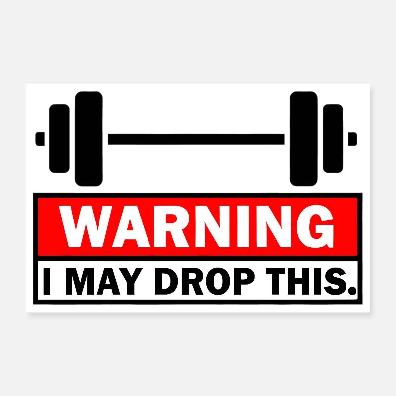 Warnung: Ich lasse das fallen Poster 30x20 cm