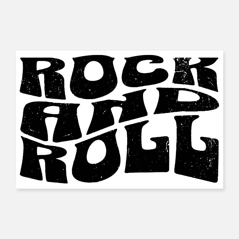 Rock'n'Roll-Logo-Design Poster 30x20 cm