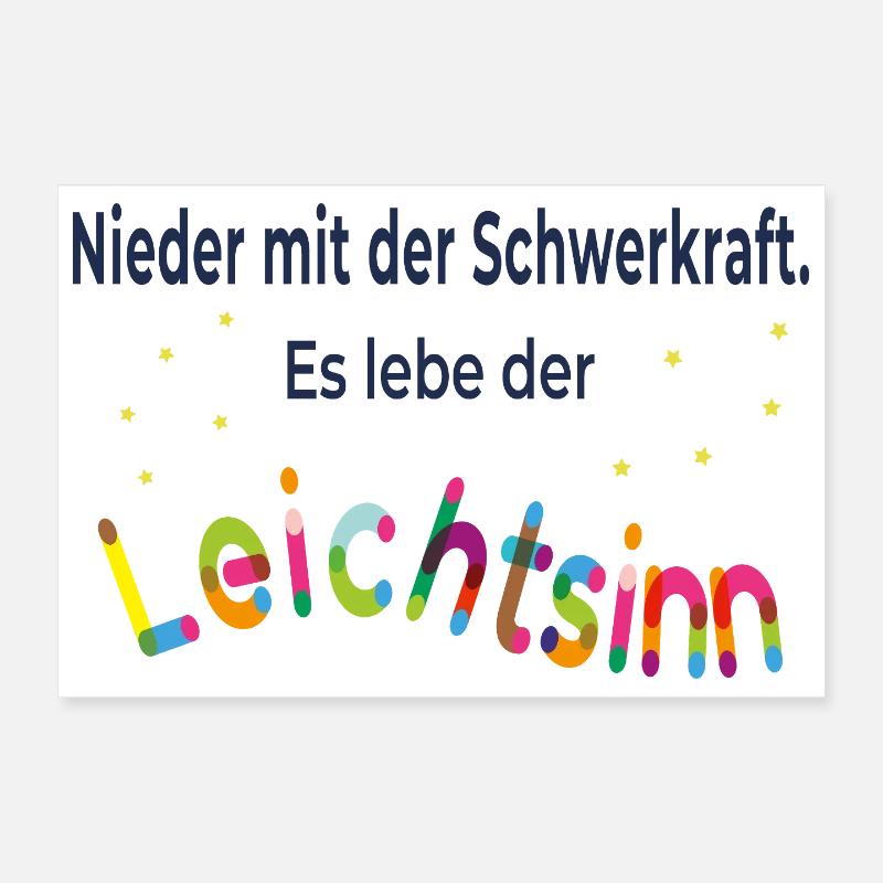 À bas la gravité – Vive le péché de lumière Poster 30 x 20 cm