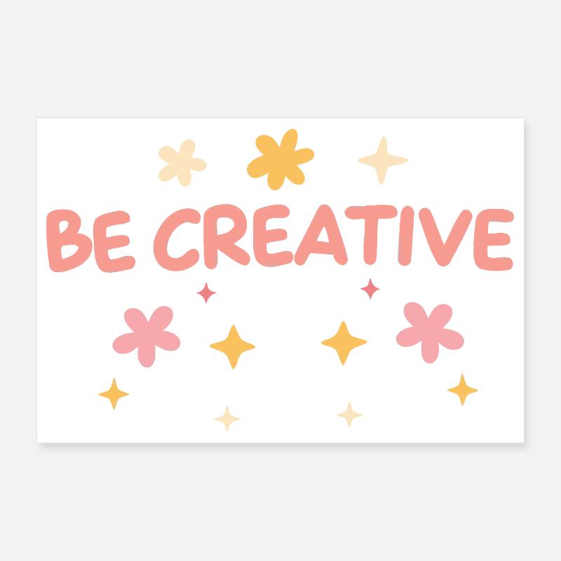 Sei kreativ – Pastel Doodle Tippfehler Poster 30x20 cm