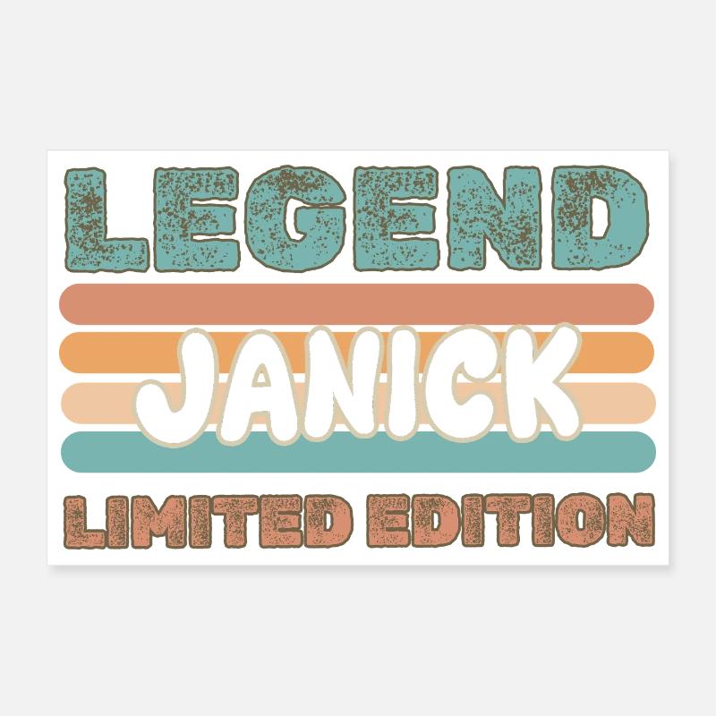 Janick comme prénom Poster 30 x 20 cm