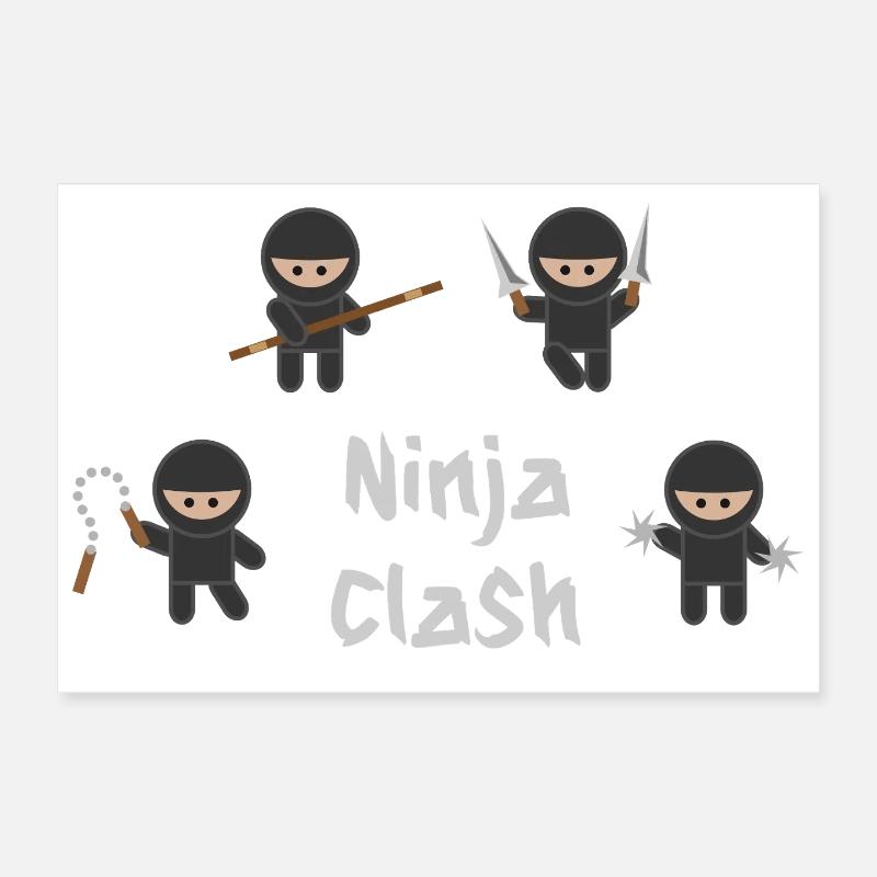Ninja-Kampfsport-Training Poster 30x20 cm