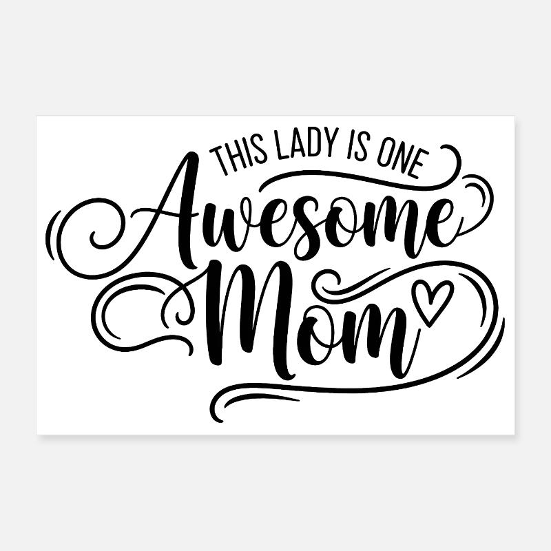 This lady is a great mom mom gift Poster 12" x 8" (30x20 cm)