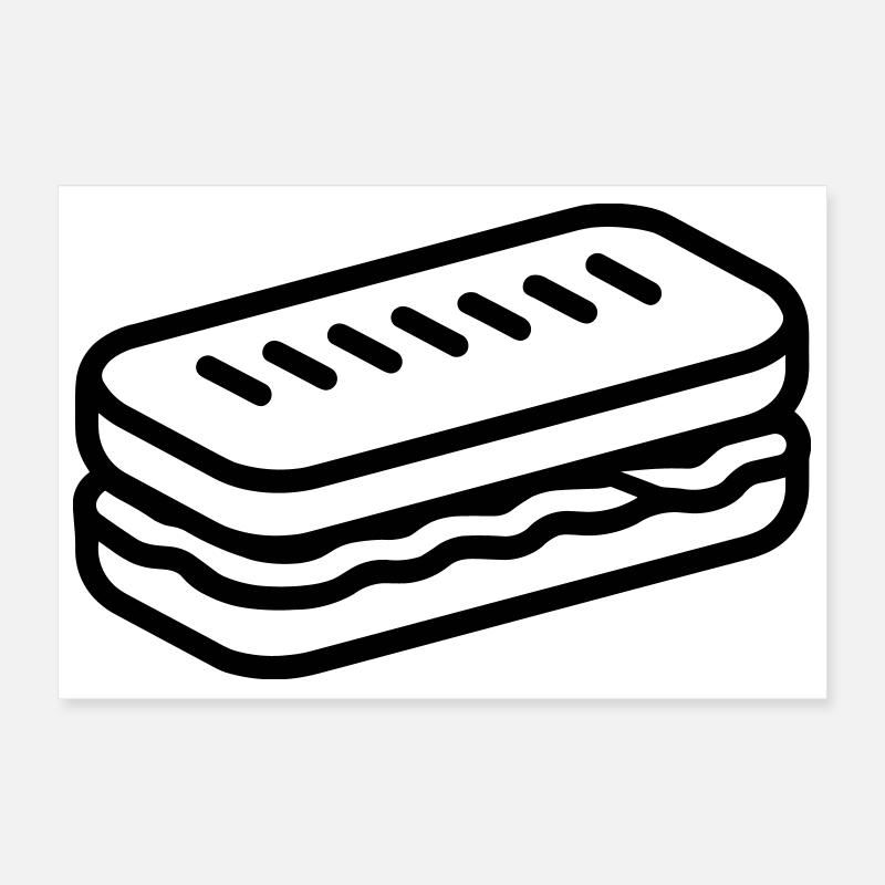 sandwich - Poster 12" x 8" (30x20 cm) - white