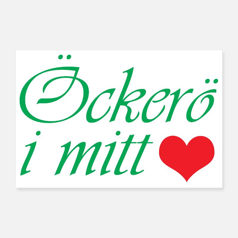Öckerö dans mon cœur Poster 30 x 20 cm