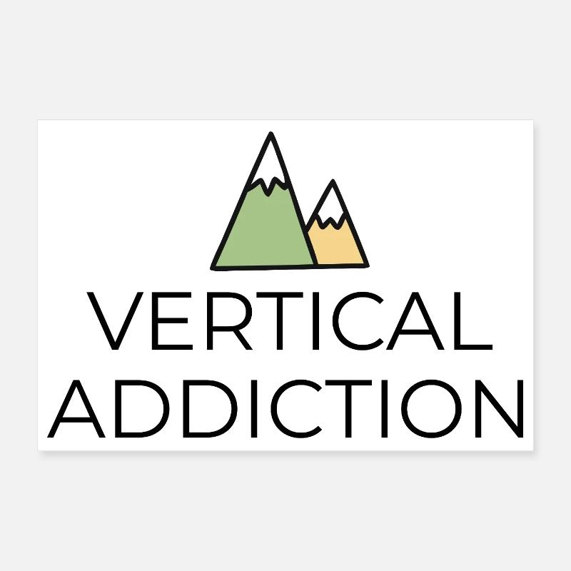 Vertical Addiction - Design mit Bergspitzen Poster 30x20 cm