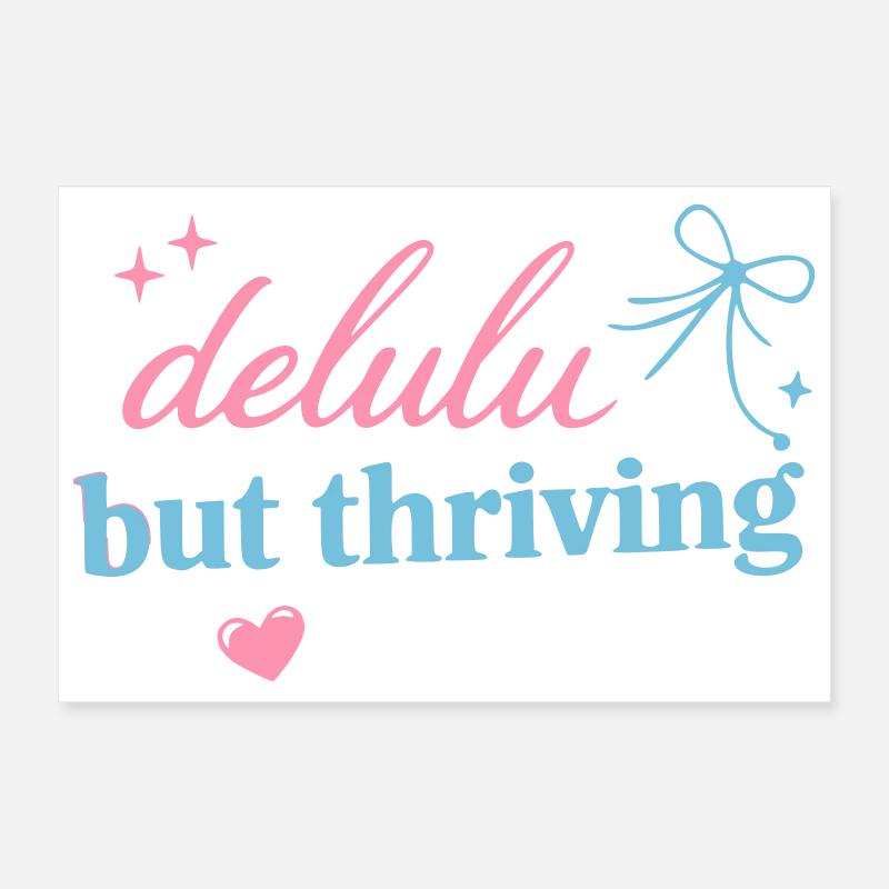 Delhu Thriving Script Logo Poster 30x20 cm