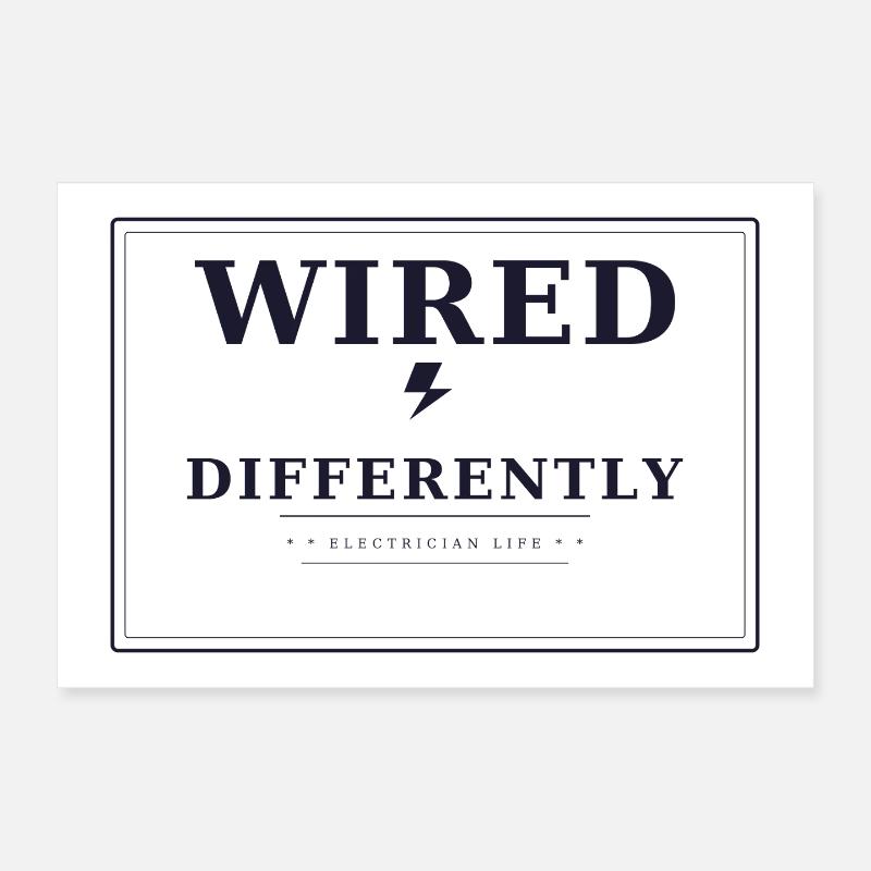 Wired differently - Poster 30x20 cm - Weiß