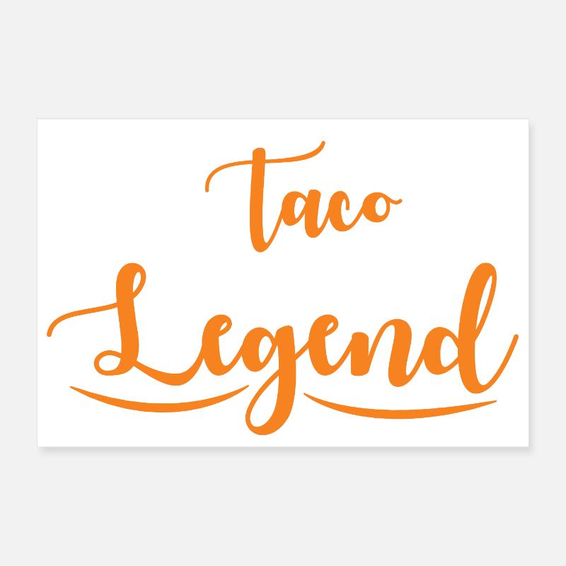 taco tuesday legend Poster 12" x 8" (30x20 cm)