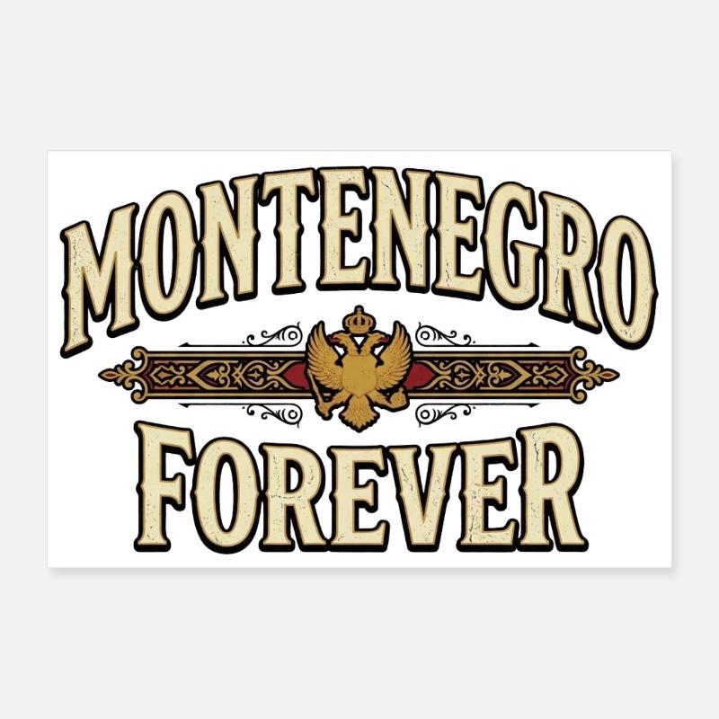 Montenegro Reise Balkan Adriaküste Berge Poster 30x20 cm