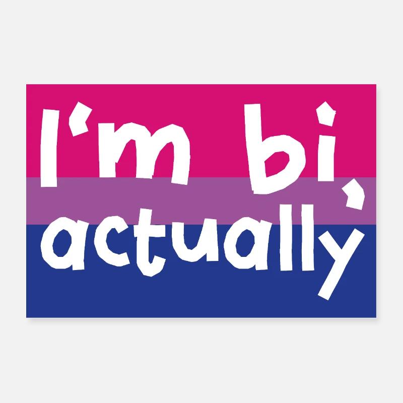 BI Bisexuell FLagge Quote Pride Flag Design CSD Poster 60x40 cm