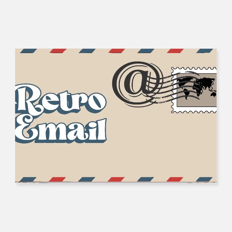Rétro email Poster 60 x 40 cm