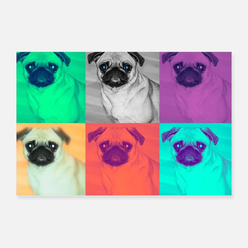Pop Art Dog Design Poster 24" x 16" (60x40 cm)