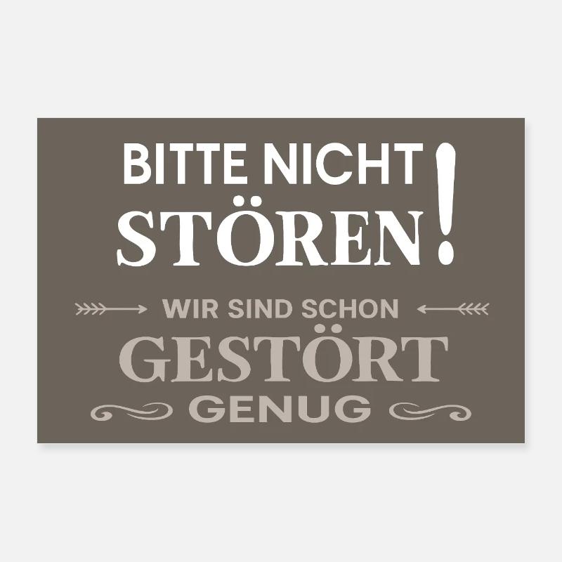 Bitte nicht stören – Wir sind gestört genug Poster 24" x 16" (60x40 cm)