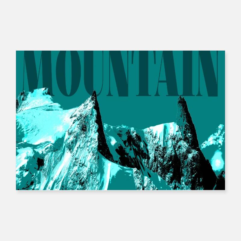 Abstrakter eisiger Berg Poster 60x40 cm