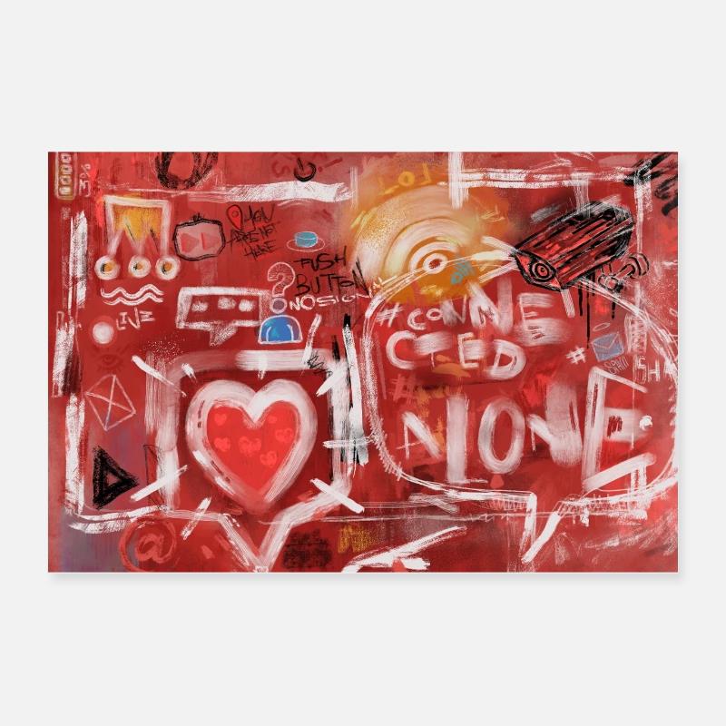 Connected-Alone-Severino-Canepa Poster 60x40 cm