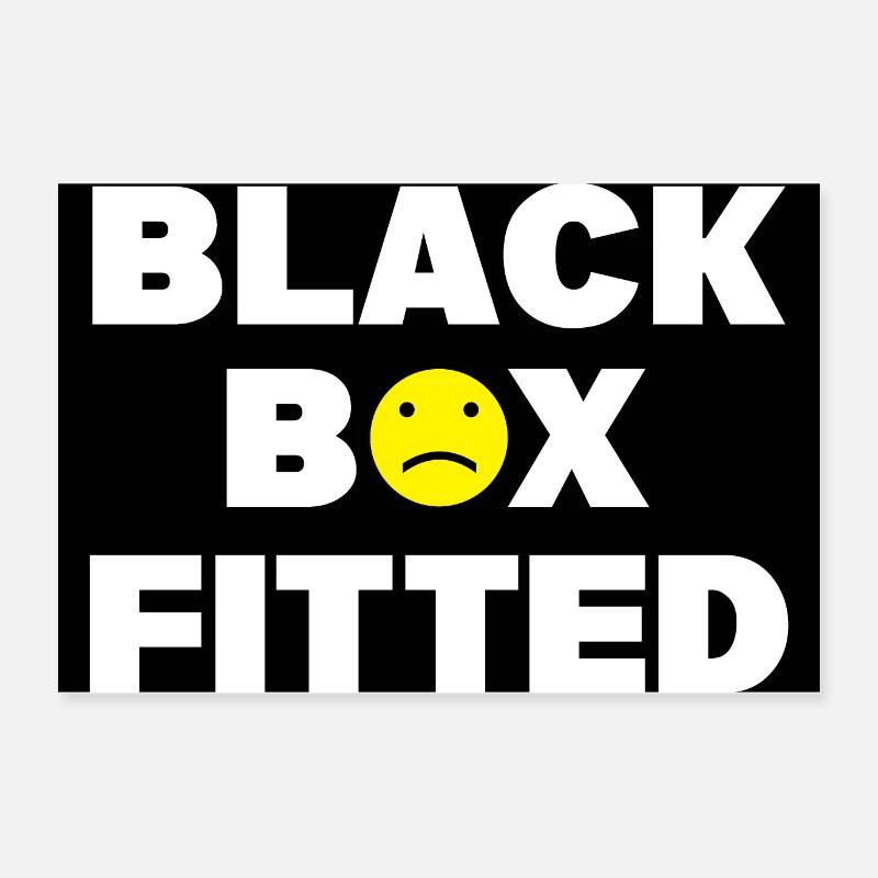 Black Box montiert - Auto Auto Fenster Stoßstange Aufkleber Poster 60x40 cm