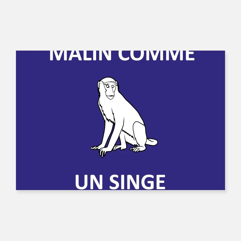 Clever wie ein Affe Poster 60x40 cm
