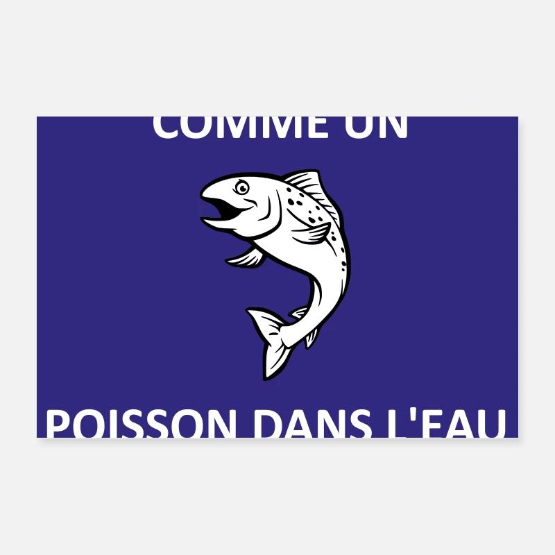 Like a fish in water Poster 24" x 16" (60x40 cm)
