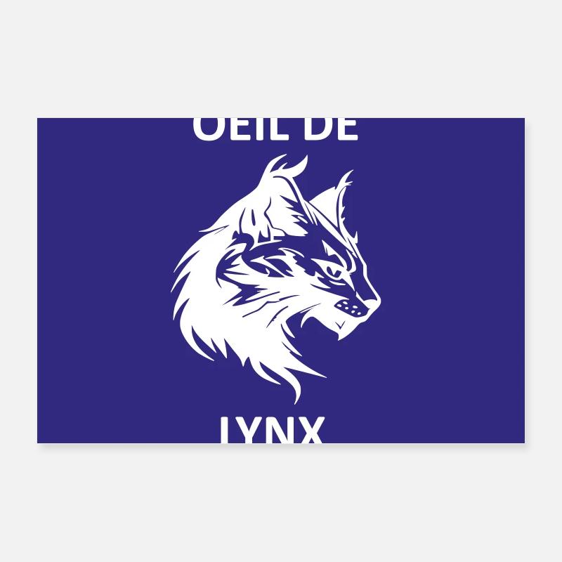 Oeil de lynx Poster 60 x 40 cm