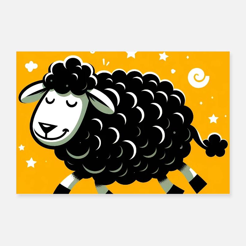 Mouton noir Poster 60 x 40 cm