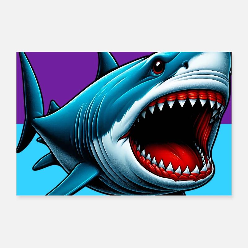 Shark Poster 24" x 16" (60x40 cm)
