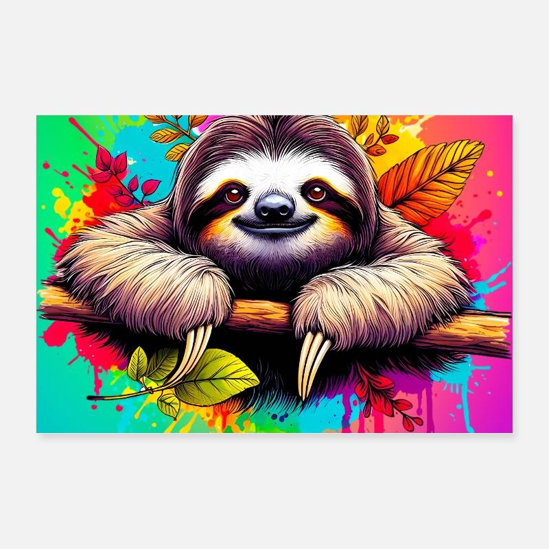 Faultier Poster 60x40 cm