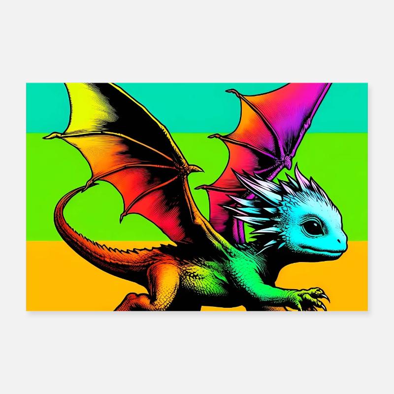Drache Poster 60x40 cm