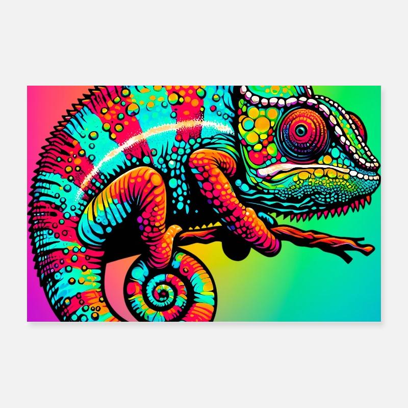 Chamäleon Poster 60x40 cm