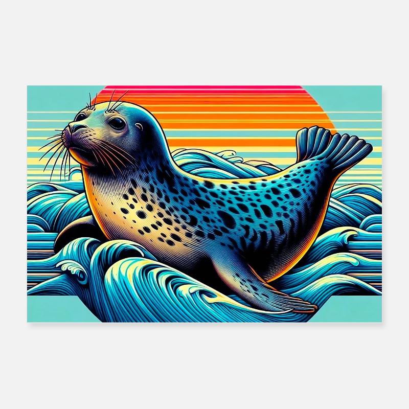 Phoque Poster 60 x 40 cm