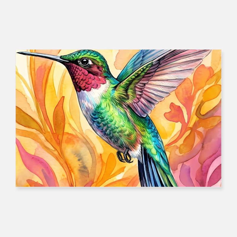 Kolibri Poster 60x40 cm