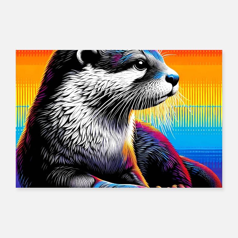 loutre Poster 60 x 40 cm