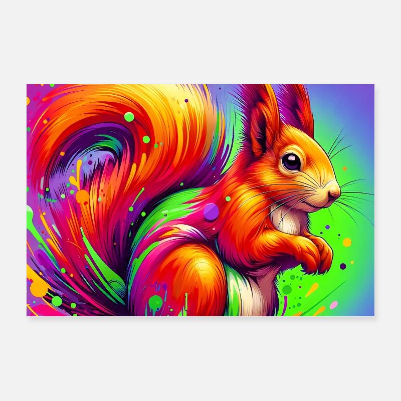 Eichhörnchen Poster 60x40 cm