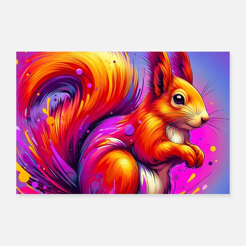 écureuil Poster 60 x 40 cm