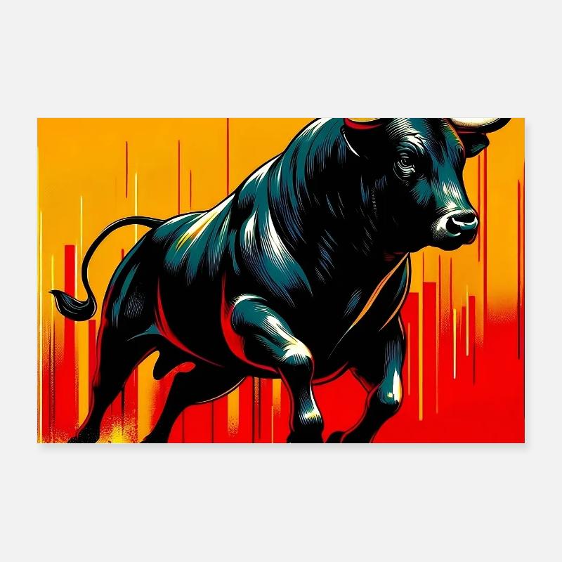 bull Poster 24" x 16" (60x40 cm)