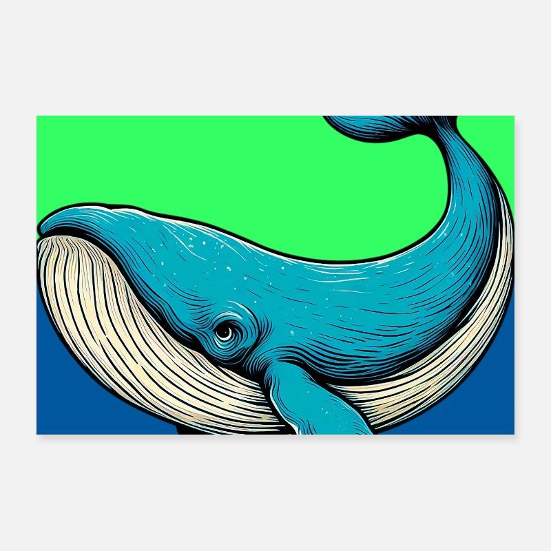 whale Poster 24" x 16" (60x40 cm)