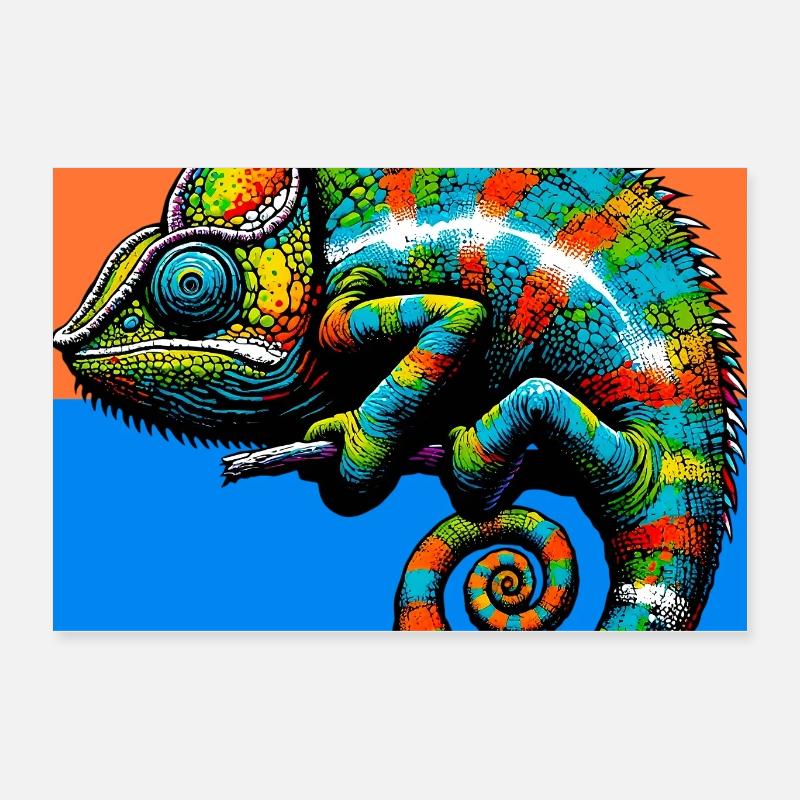 Chamäleon Poster 60x40 cm