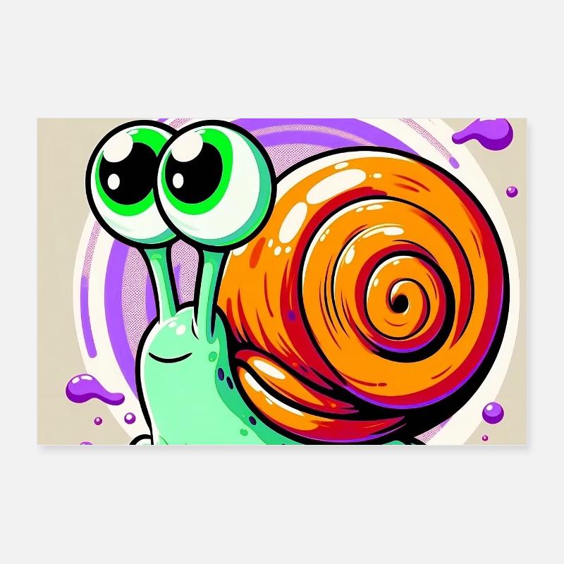 Schnecke Poster 60x40 cm
